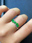 14K GOLD 2 CT VIVID GREEN NATURAL EMERALD & DIAMOND RING