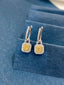 14K GOLD 0.90 CTW NATURAL YELLOW DIAMOND & DIAMOND EARRINGS/PENDANT( WITHOUT CHAIN )