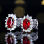 14K GOLD 1.26 CTW NATURAL RUBY & DIAMOND EARRINGS