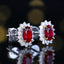 14K GOLD 1.26 CTW NATURAL RUBY & DIAMOND EARRINGS