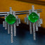 14K GOLD 10.07 CTW NATURAL EMERALD & DIAMOND EARRINGS