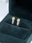 14K GOLD 0.42 CTW NATURAL YELLOW DIAMOND & DIAMOND EARRINGS