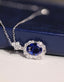 14K GOLD 1.90 CTW NATURAL SAPPHIRE & DIAMOND PENDANT( WITHOUT CHAIN )