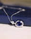 14K GOLD 1.90 CTW NATURAL SAPPHIRE & DIAMOND PENDANT( WITHOUT CHAIN )