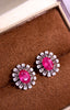 14K GOLD 2.43 CTW NATURAL RUBY & DIAMOND EARRINGS