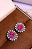 14K GOLD 2.43 CTW NATURAL RUBY & DIAMOND EARRINGS