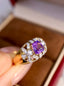 14K GOLD 1.59 CTW NATURAL SAPPHIRE & DIAMOND RING