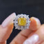 GIA CERTIFIED 14K GOLD 1.65 CTW NATURAL YELLOW DIAMOND & DIAMOND RING/PENDANT( WITHOUT CHAIN )