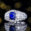 14K GOLD 3.26 CTW NATURAL SAPPHIRE & DIAMOND RING