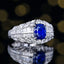 14K GOLD 3.26 CTW NATURAL SAPPHIRE & DIAMOND RING