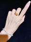 GIA CERTIFIED 14K GOLD 1.33 CTW NATURAL YELLOW DIAMOND & DIAMOND RING