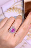 14K GOLD 3.29 CTW NATURAL SAPPHIRE & DIAMOND RING