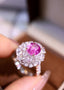 14K GOLD 3.29 CTW NATURAL SAPPHIRE & DIAMOND RING