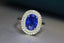 14K GOLD 3.44 CTW NATURAL SAPPHIRE & DIAMOND RING