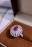 14K GOLD 2.59 CTW NATURAL SAPPHIRE & DIAMOND RING