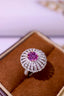 14K GOLD 2.59 CTW NATURAL SAPPHIRE & DIAMOND RING