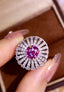 14K GOLD 2.59 CTW NATURAL SAPPHIRE & DIAMOND RING