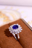 14K GOLD 2.89 CTW NATURAL SAPPHIRE & DIAMOND RING