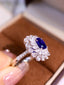 14K GOLD 2.89 CTW NATURAL SAPPHIRE & DIAMOND RING