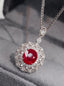 14K GOLD 1.58 CTW NATURAL RUBY & DIAMOND PENDANT