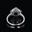 14K GOLD 1.00 CTW VIVID GREEN NATURAL EMERALD & DIAMOND RING