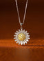 14K GOLD 0.58 CT NATURAL YELLOW DIAMOND & DIAMOND NECKLACE