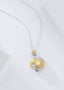 14K GOLD 1.38 CTW NATURAL YELLOW DIAMOND & DIAMOND NECKLACE