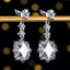 14K GOLD 3.76 CTW NATURAL RUBY & SAPPHIRE EARRINGS