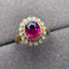 14K GOLD 1.2 CT NATURAL TOURMALINE & DIAMOND RING