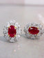 14K GOLD 1.42 CTW NATURAL RUBY & DIAMOND EARRINGS