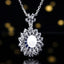 14K GOLD 2.10 CTW NATURAL SAPPHIRE & DIAMOND PENDANT