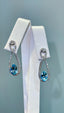 14K GOLD 2.7 CTW NATURAL AQUAMARINE & DIAMOND EARRINGS