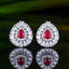 14K GOLD 0.61 CTW NATURAL RUBY & DIAMOND EARRINGS