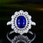 14K GOLD 2.25 CTW NATURAL SAPPHIRE & DIAMOND RING/PENDANT