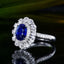 14K GOLD 2.25 CTW NATURAL SAPPHIRE & DIAMOND RING/PENDANT