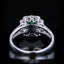 14K GOLD 1.14 CTW VIVID GREEN NATURAL EMERALD & DIAMOND RING