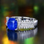 14K GOLD 2.94 CTW NATURAL SAPPHIRE & DIAMOND RING