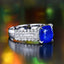 14K GOLD 2.94 CTW NATURAL SAPPHIRE & DIAMOND RING