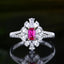 14K GOLD 0.44 CTW NATURAL RUBY & DIAMOND RING