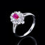 14K GOLD 0.44 CTW NATURAL RUBY & DIAMOND RING