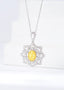 14K GOLD 1.26 CTW NATURAL YELLOW DIAMOND & DIAMOND NECKLACE