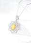 14K GOLD 1.26 CTW NATURAL YELLOW DIAMOND & DIAMOND NECKLACE