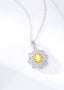 14K GOLD 1.26 CTW NATURAL YELLOW DIAMOND & DIAMOND NECKLACE