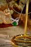 14K GOLD 0.73 CTW VIVID GREEN NATURAL EMERALD & DIAMOND NECKLACE