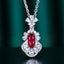 14K GOLD 0.74 CTW NATURAL RUBY & DIAMOND PENDANT