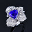 14K GOLD 4.63 CTW NATURAL TANZANITE & DIAMOND RING/PENDANT