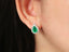 14K GOLD 3.19 CTW VIVID GREEN NATURAL EMERALD & DIAMOND EARRINGS