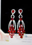 14K GOLD 6.58 CTW VIVID RED NATURAL RUBY & DIAMOND EARRINGS