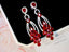 14K GOLD 6.58 CTW VIVID RED NATURAL RUBY & DIAMOND EARRINGS