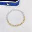 14K GOLD 1.50 CTW NATURAL YELLOW DIAMOND & DIAMOND BRACELET